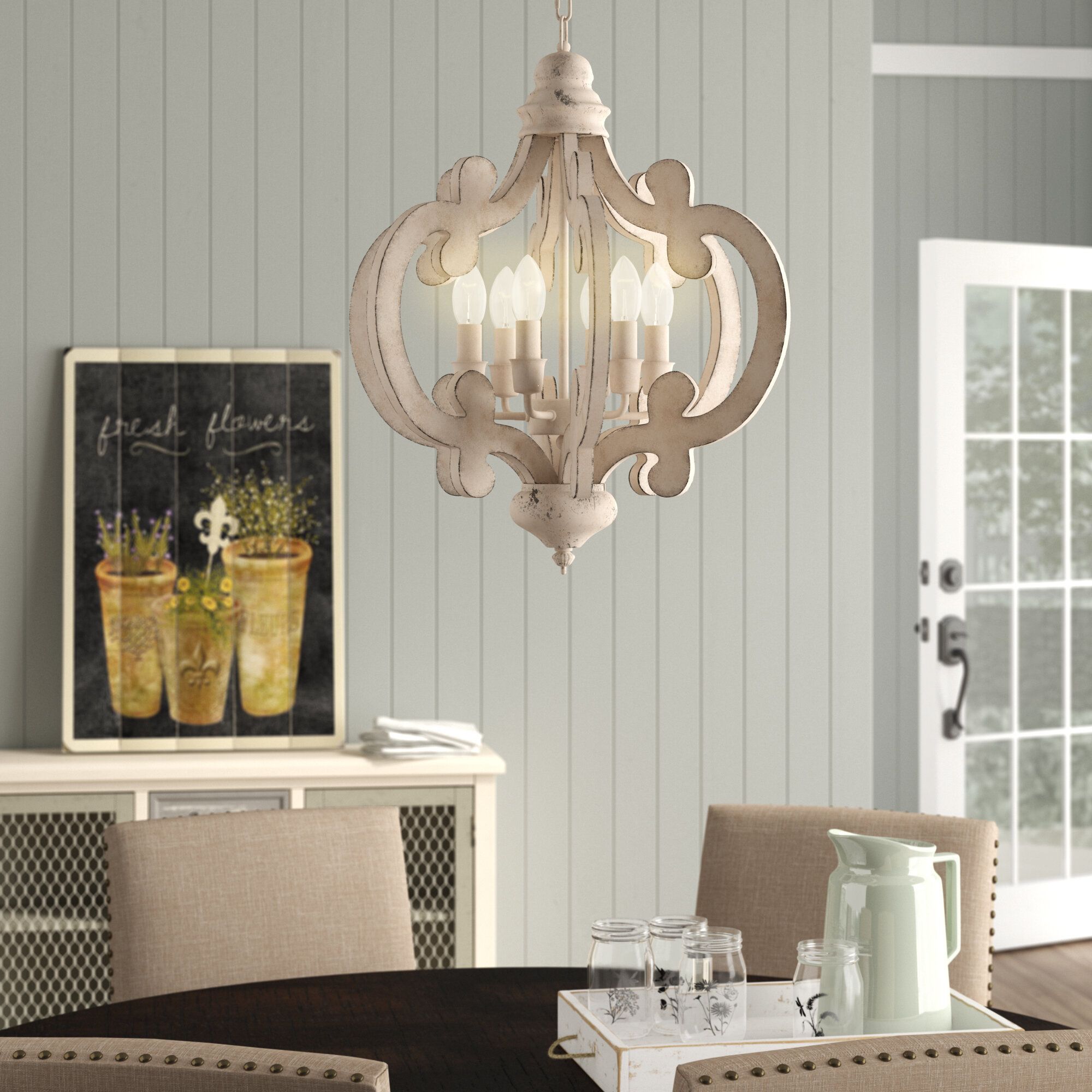 Wayfair | French Country Chandeliers You'll Love In 2022 Intended For Weathered Driftwood And Gold Lantern Chandeliers (Photo 15 of 15)