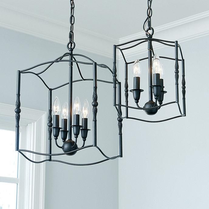 Featured Photo of 15 Best Collection of Black Iron Lantern Chandeliers
