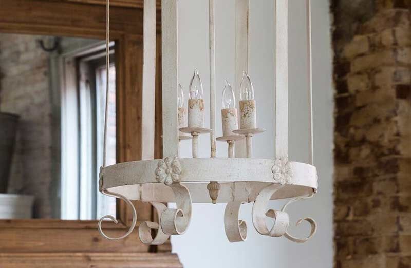 White Distressed Lantern Chandelier – Rustic Chandeliers – Decor Steals With White Distressed Lantern Chandeliers (View 4 of 15)