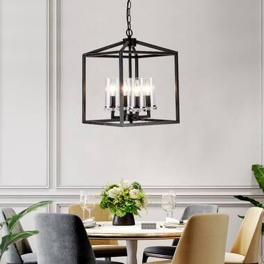 Willa Arlo Interiors Worton 4 – Light Dimmable Chandelier & Reviews |  Wayfair For 27 Inch Lantern Chandeliers (View 15 of 15)