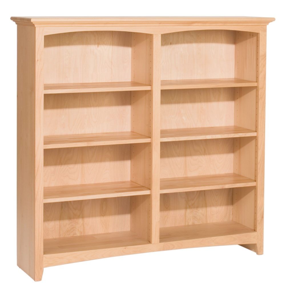 1552 48" X 48" Alder Mckenzie Bookcase | Unfinished Furniture Of Wilmington In 48 Inch Bookcases (View 9 of 15)