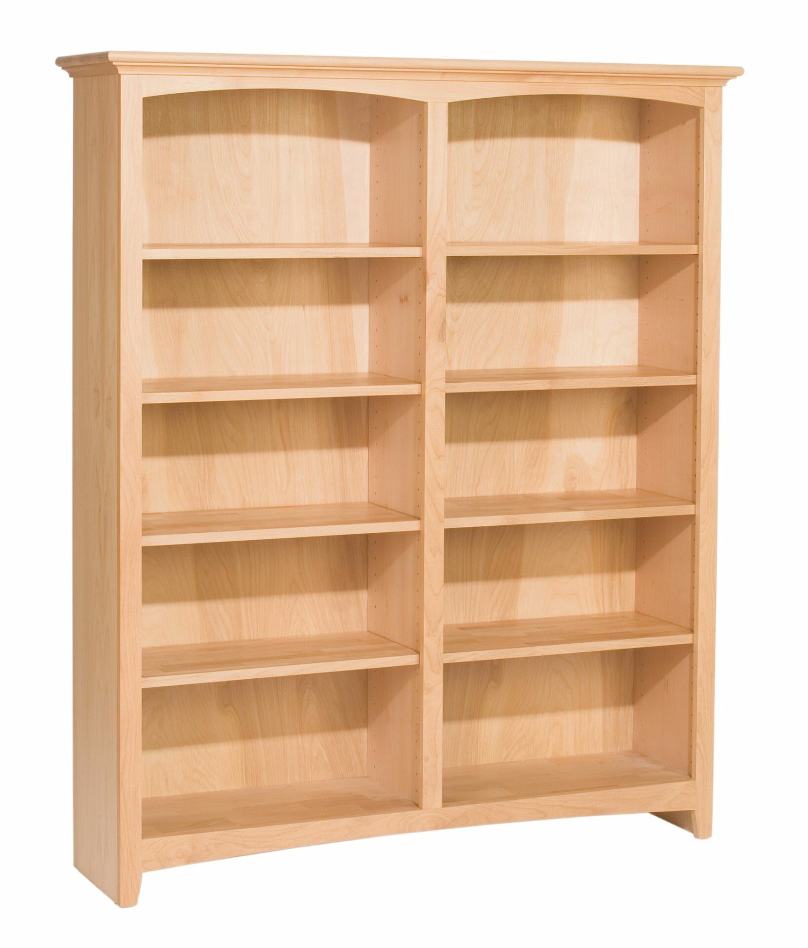 1553 60" X 48" Alder Mckenzie Bookcase | Unfinished Furniture Of Wilmington In 60 Inch Bookcases (View 15 of 15)