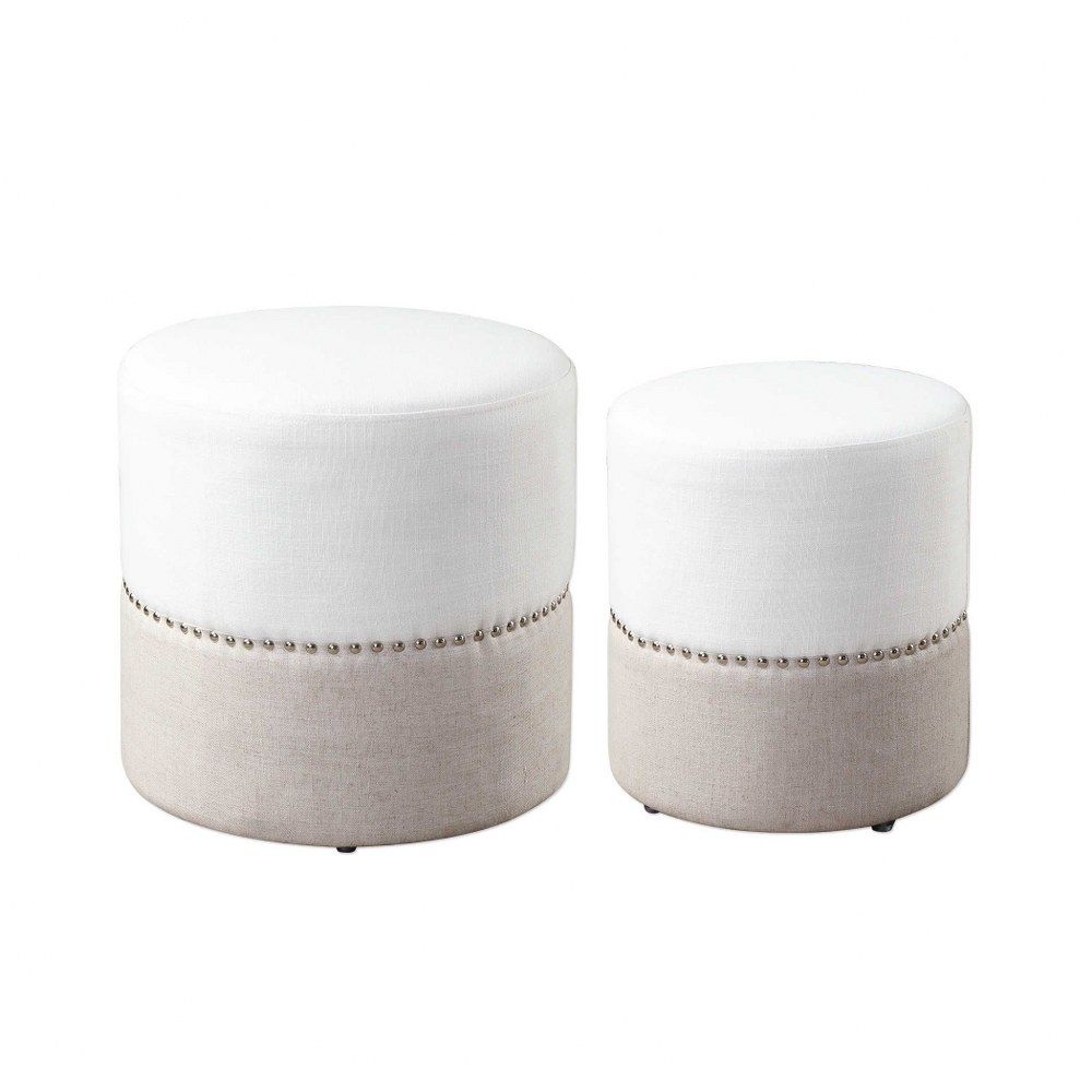 19 Inch Two Toned Nesting Ottoman (set Of 2) 19 Inches Wide19 Inches  Deep 19 Inch Two Toned Nesting Ottoman (set Of 2) 19 Inches Wide19 –  Walmart Regarding 19 Inch Ottomans (View 6 of 15)