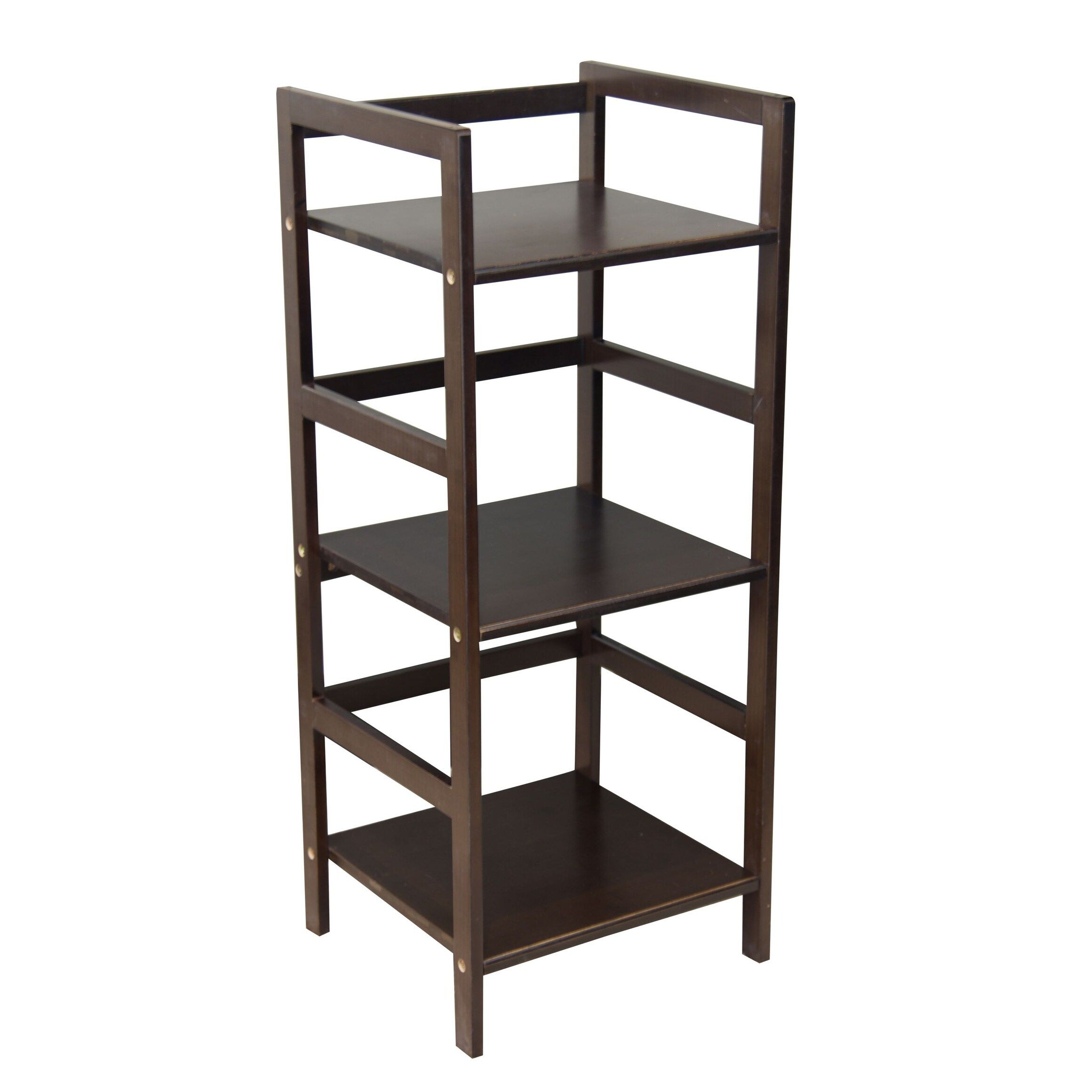 3 Tier Solid Bamboo Frame Stackable Tower Bookshelf – Overstock – 30484820 In 14 Inch Tower Bookcases (View 2 of 15)