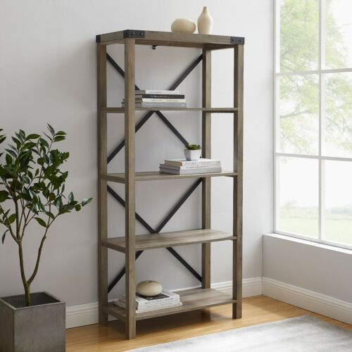 4 Shelf Bookcase 4 Tier Bookshelf Open Display Tall Bookcases And Book  Shelves | Ebay Intended For Four Tier Bookcases (Photo 12 of 15)