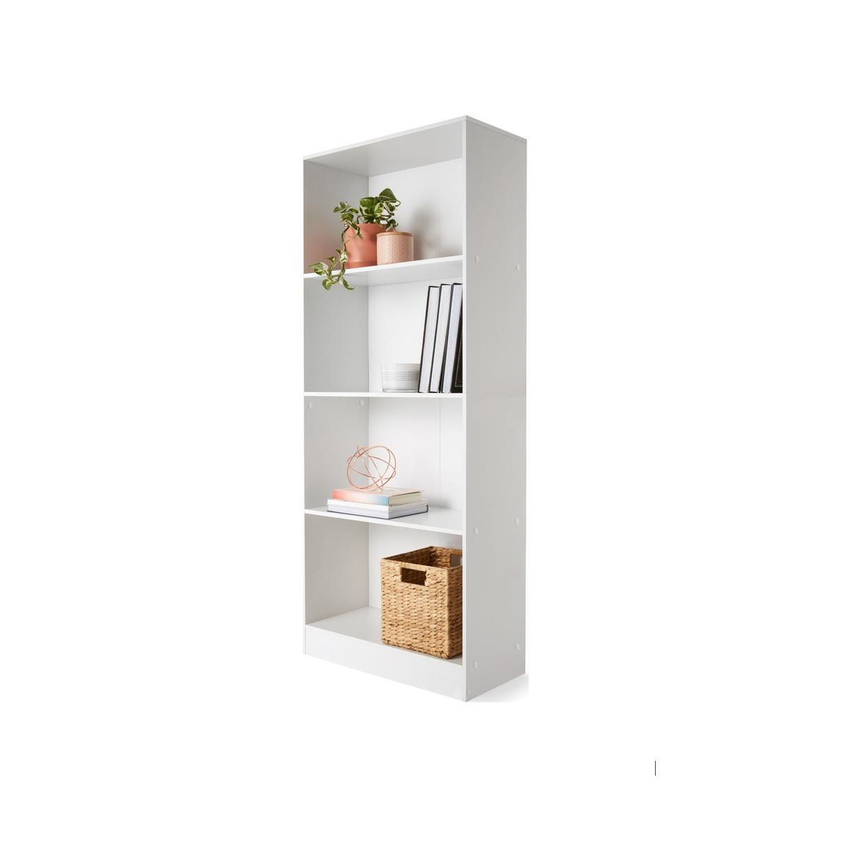 4 Tier Bookshelf White – Kmart For Four Tier Bookcases (Photo 8 of 15)