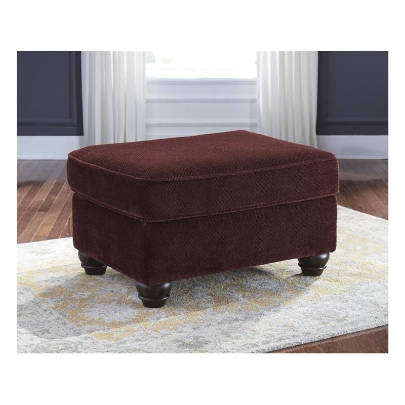 8810214 Ashley Furniture Chesterbrook – Burgundy Ottoman In Burgundy Ottomans (View 7 of 15)