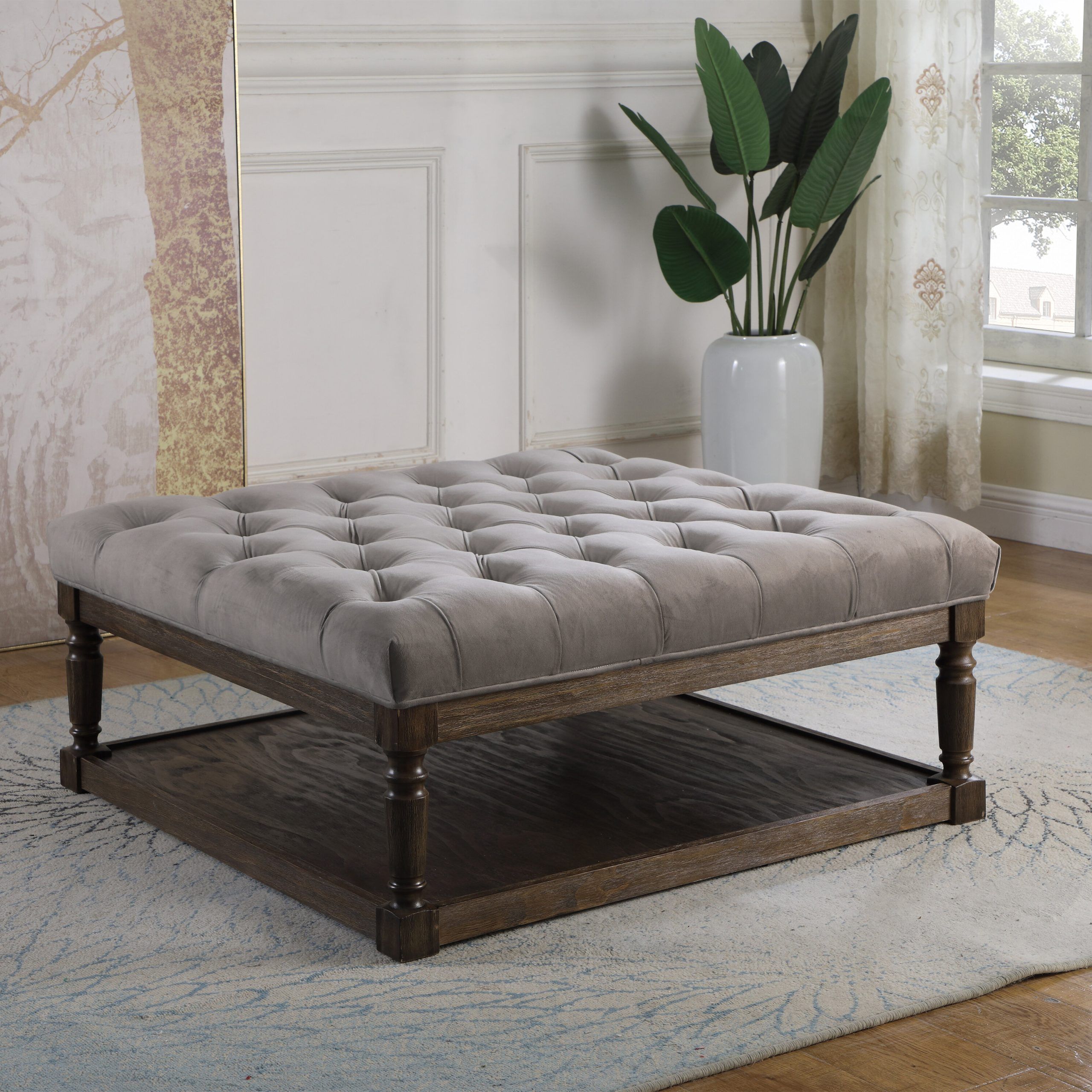 Alcott Hill® Kirkby Upholstered Ottoman & Reviews | Wayfair Within Upholstered Ottomans (View 6 of 15)