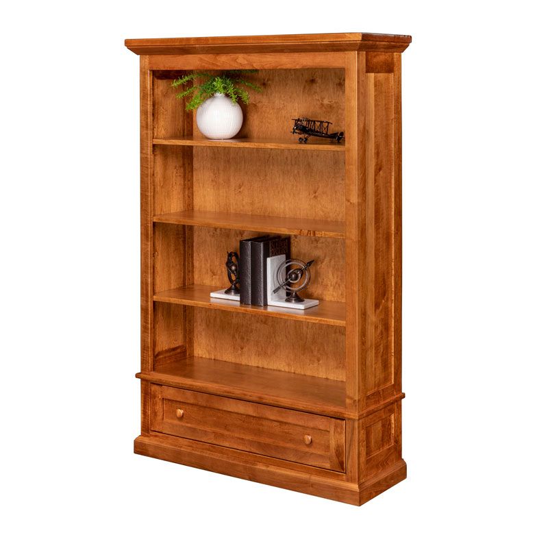 Alexis Open Bookcase | Amish Furnitureshipshewana Furniture Co (View 14 of 15)