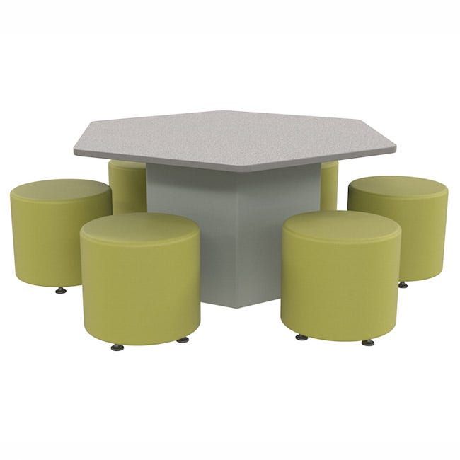 All Sonik Hexagon Table And Soft Seating Ottoman Packagesmarco Group  Options | Chairs | Worthington Direct Regarding Hexagon Ottomans (View 10 of 15)