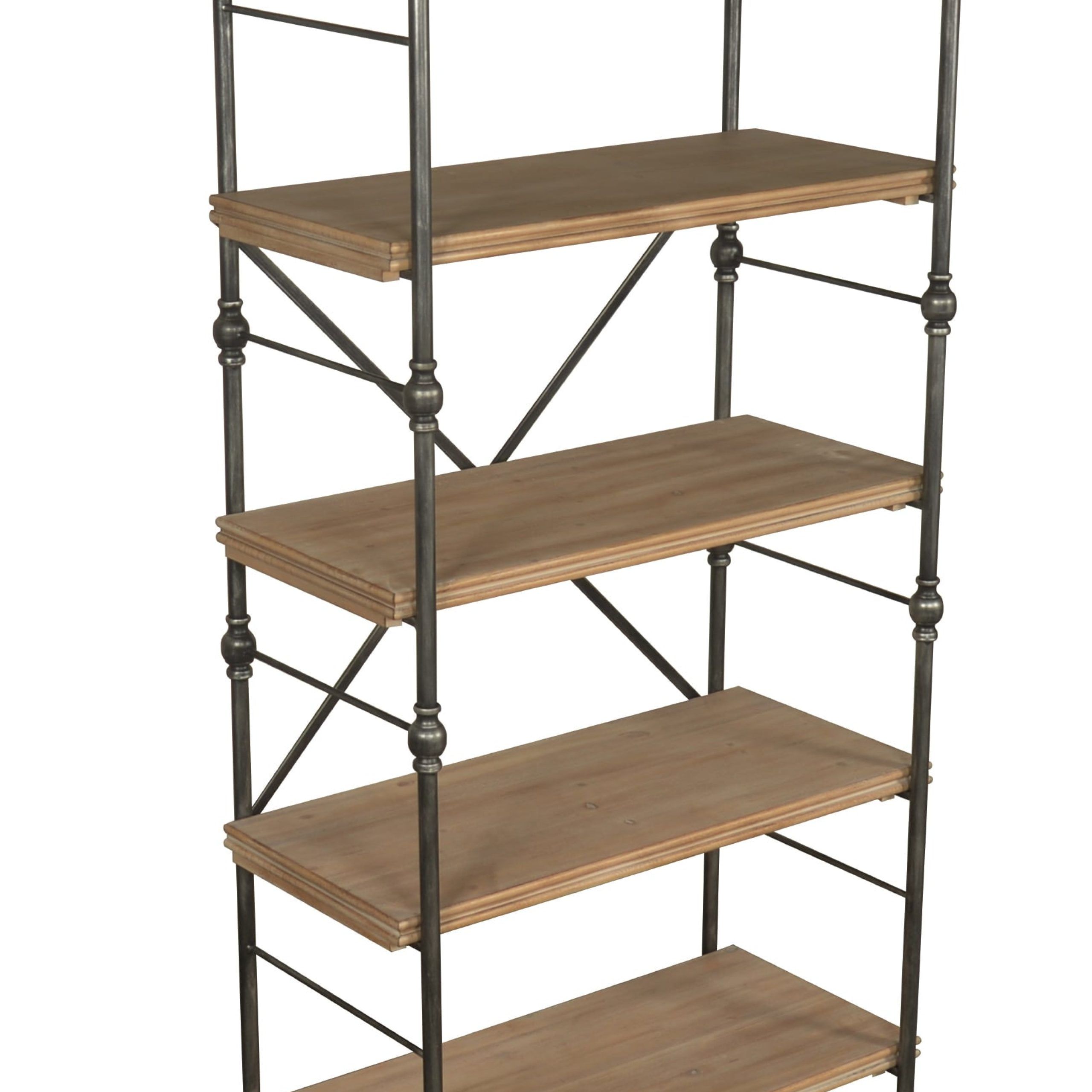 Allen + Roth Allen+ Roth Natural Metal 5 Shelf Bookcase (30 In W X 61 In H  X 16 In D) In The Bookcases Department At Lowes For Natural Steel Bookcases (View 2 of 15)
