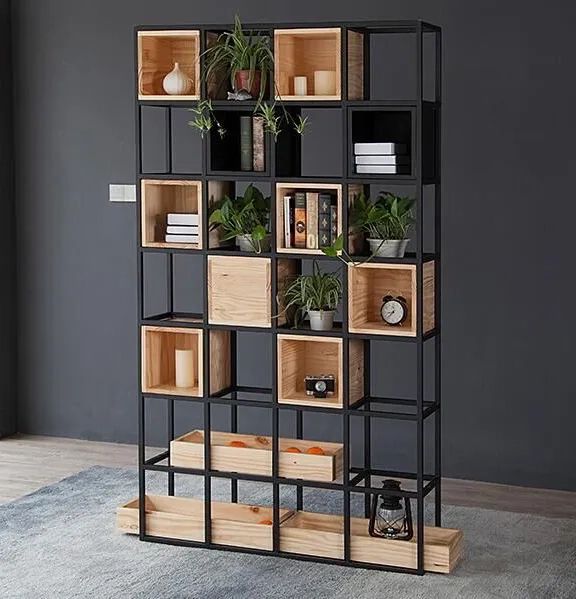 American Country Square Loft Design Shelving / Black Iron Book Shelf – Buy  Wall Shelf,industrial Shelf,modern Book Shelf Product On Alibaba Inside Square Iron Bookcases (View 3 of 15)