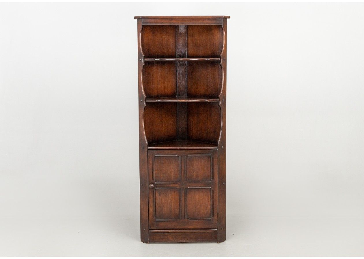 Antique Corner Dish Cabinet – Bookcase Xk768 – Rumšiškių Baldai For Oak Bookcases (View 6 of 15)