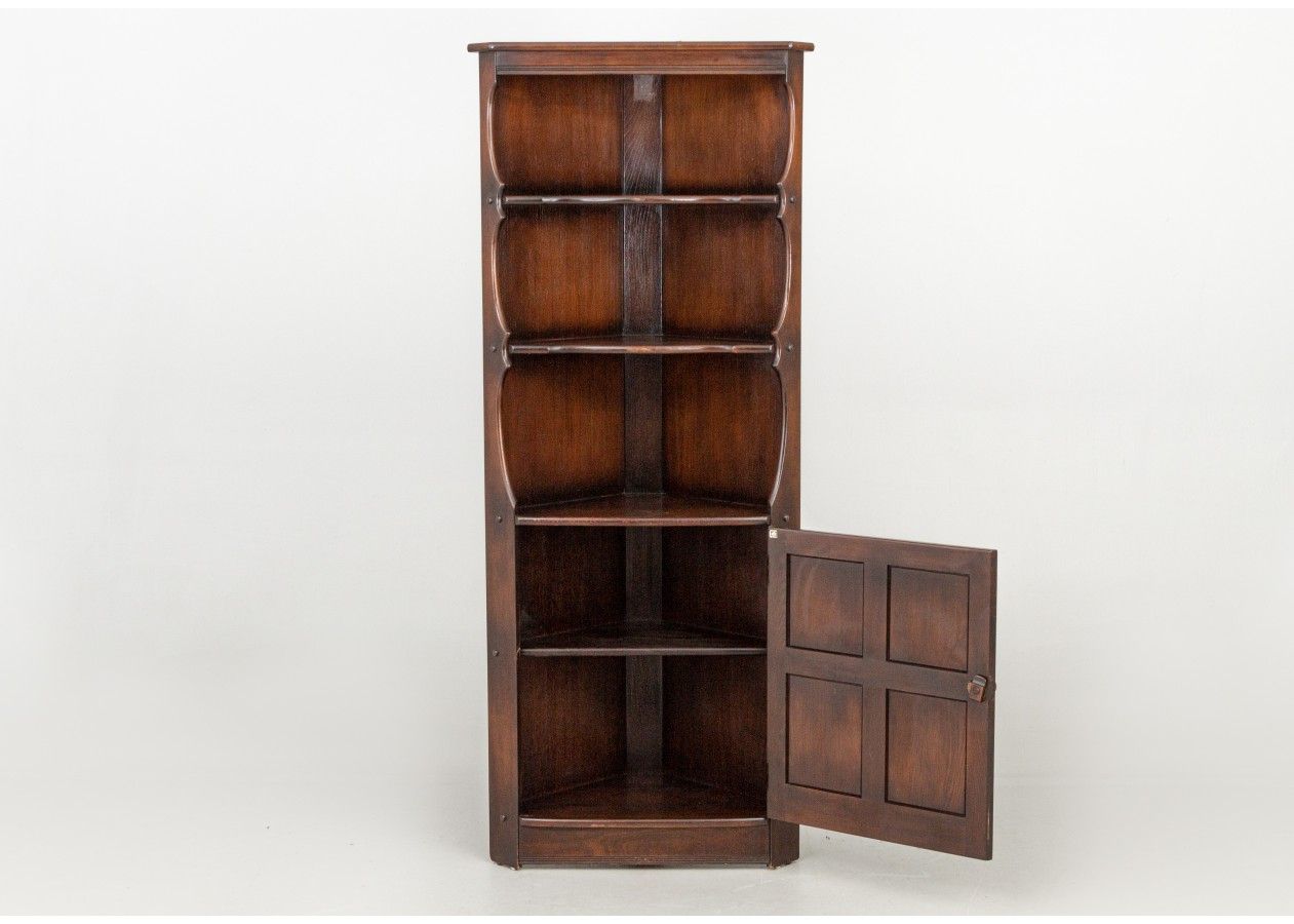 Antique Corner Dish Cabinet – Bookcase Xk768 – Rumšiškių Baldai Intended For Corner Bookcases (Photo 2 of 15)