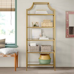 Antique Gold Bookcase | Wayfair In Antique Gold Bookcases (View 7 of 15)