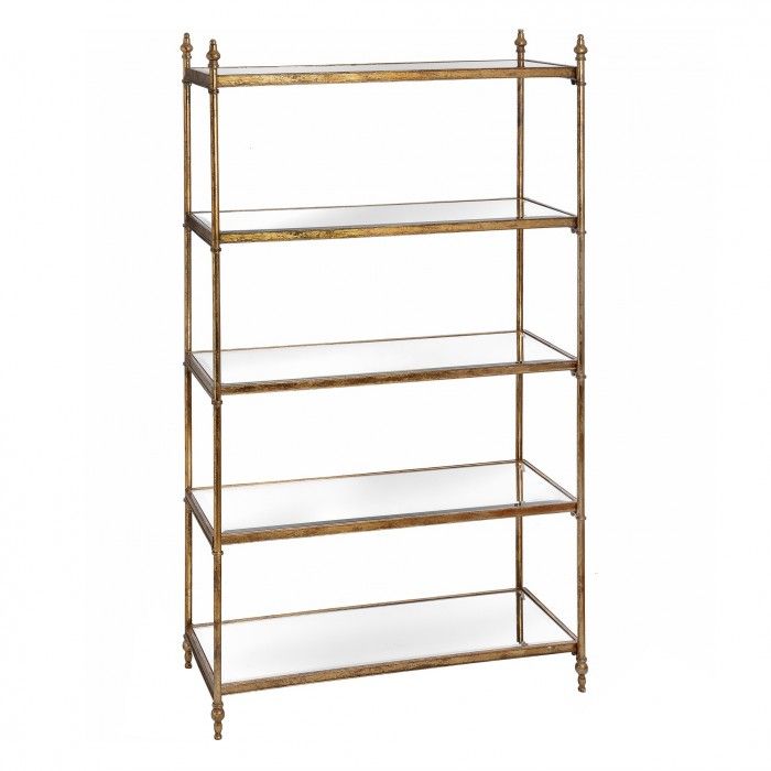 Antique Gold Large Bookshelf | Black Country Metalworks Within Antique Gold Bookcases (Photo 3 of 15)