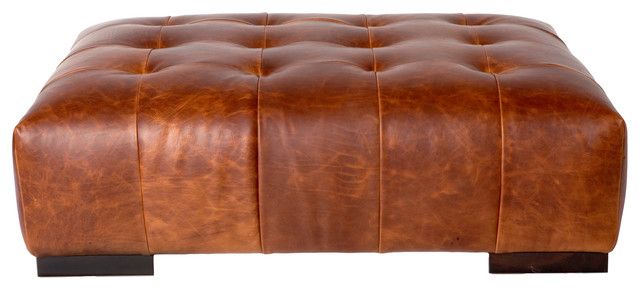 Arden Ottoman – Transitional – Footstools And Ottomans  Cisco Brothers  | Houzz In Terracotta Ottomans (View 10 of 15)