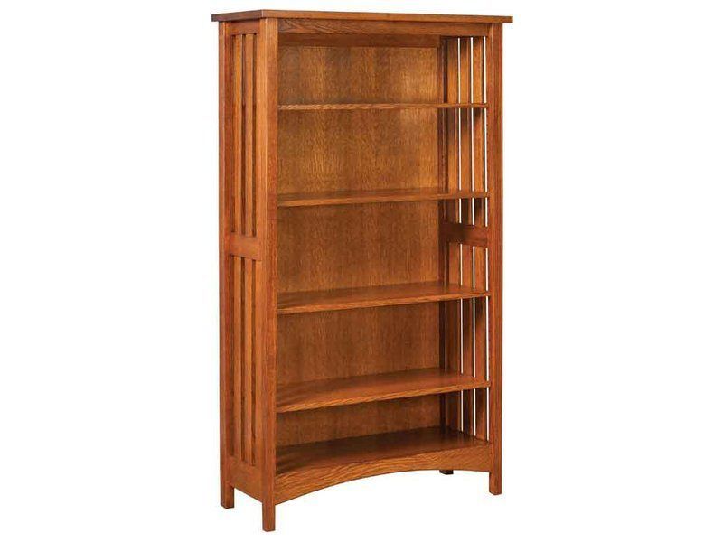 Arts And Crafts Wood Slat Bookcase | Arts And Crafts Slat Bookcase Pertaining To Bookcases With Slats (View 8 of 15)