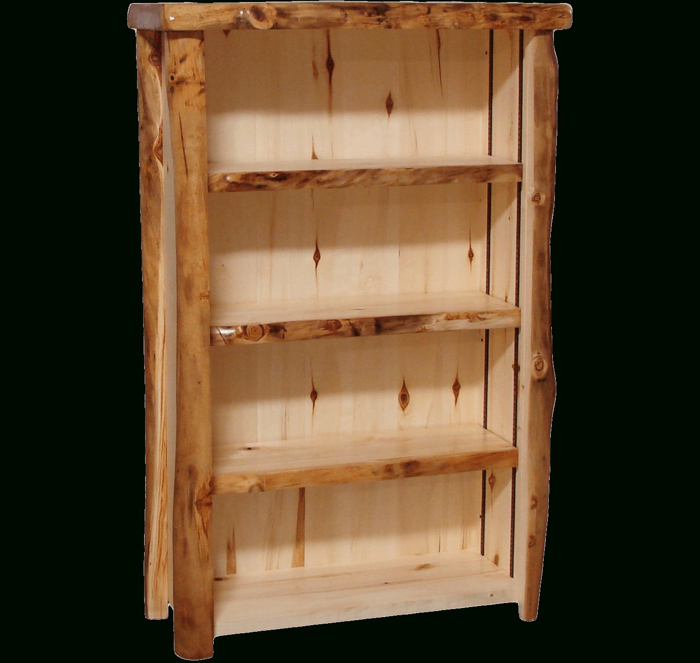 Aspen Log 60 Inch Tall Bookcase – Rustic Log Furniture Of Utah Inside 60 Inch Bookcases (View 10 of 15)