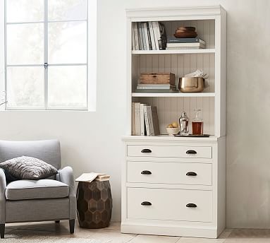 Aubrey Lateral File Cabinet Bookcase | Pottery Barn In Bookcases With Shelves And Cabinet (View 1 of 15)