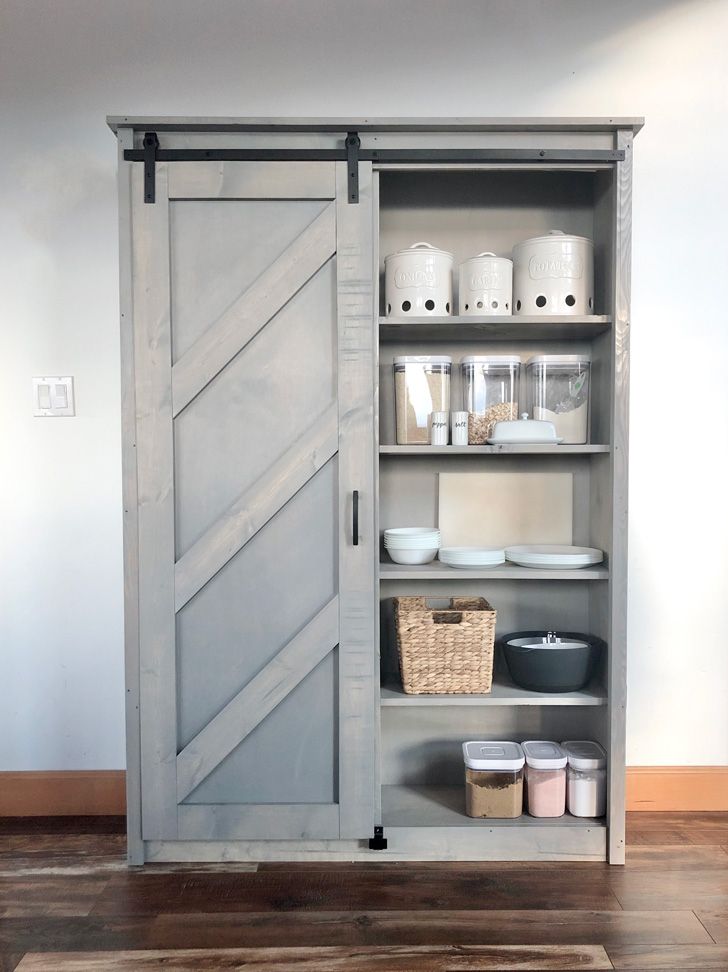 Barn Door Bookcase | Ana White In Sliding Barn Door Wall Bookcases (View 6 of 15)
