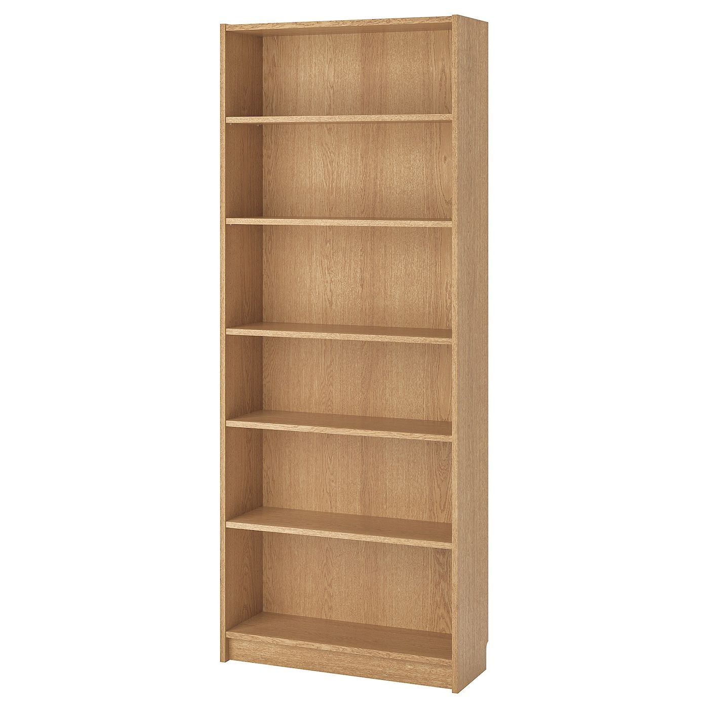 Billy Oak Veneer, Bookcase, 80x28x202 Cm – Ikea For Oak Bookcases (View 10 of 15)