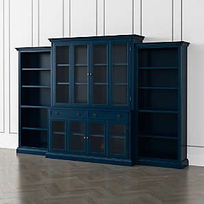 Blue Shelves | Crate & Barrel With Regard To Navy Blue Bookcases (View 12 of 15)