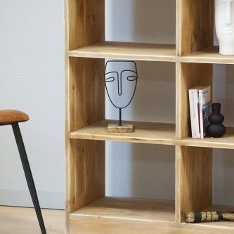 Bookcase In Solid Wood Luce| Dendro With Wooden Compartment Bookcases (View 9 of 15)