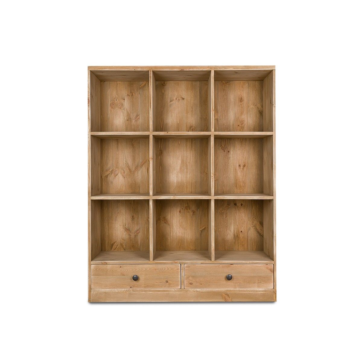 Bookcase In Solid Wood Rosalie| Dendro Inside Wooden Compartment Bookcases (Photo 3 of 15)