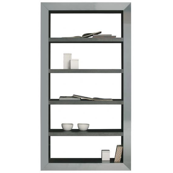Bookcase With Stainless Steel And Spanish Walnut Wood (View 7 of 15)