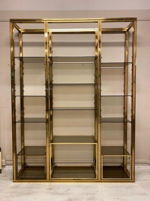 Brass Bookcase, 1970s For Sale At Pamono With Brass Bookcases (Photo 14 of 15)