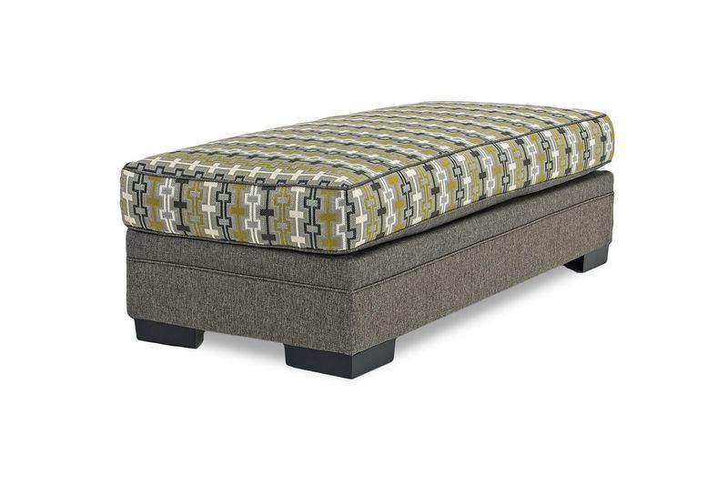 Brazil Accent Ottoman In Cactus Titanium | Mor Furniture In Ottomans With Titanium Frame (View 4 of 15)