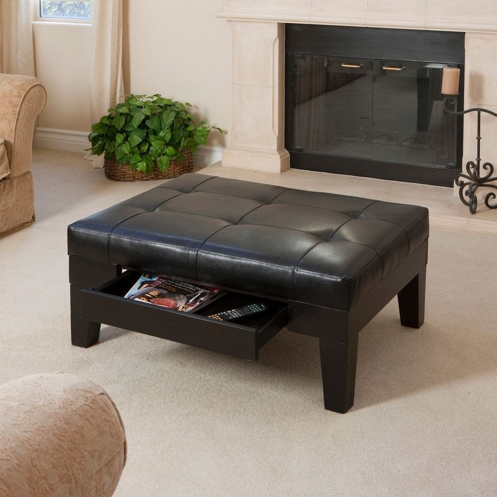 Buy Black Ottomans & Storage Ottomans Online At Overstock | Our Best Living  Room Furniture Deals With Black Ottomans (View 3 of 15)