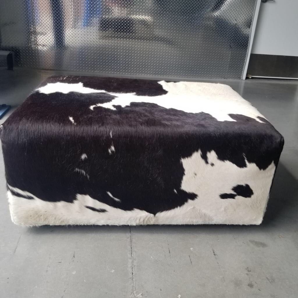 Buy Cowhide Ottoman Online In India – Etsy Throughout White Cow Hide Ottomans (View 12 of 15)