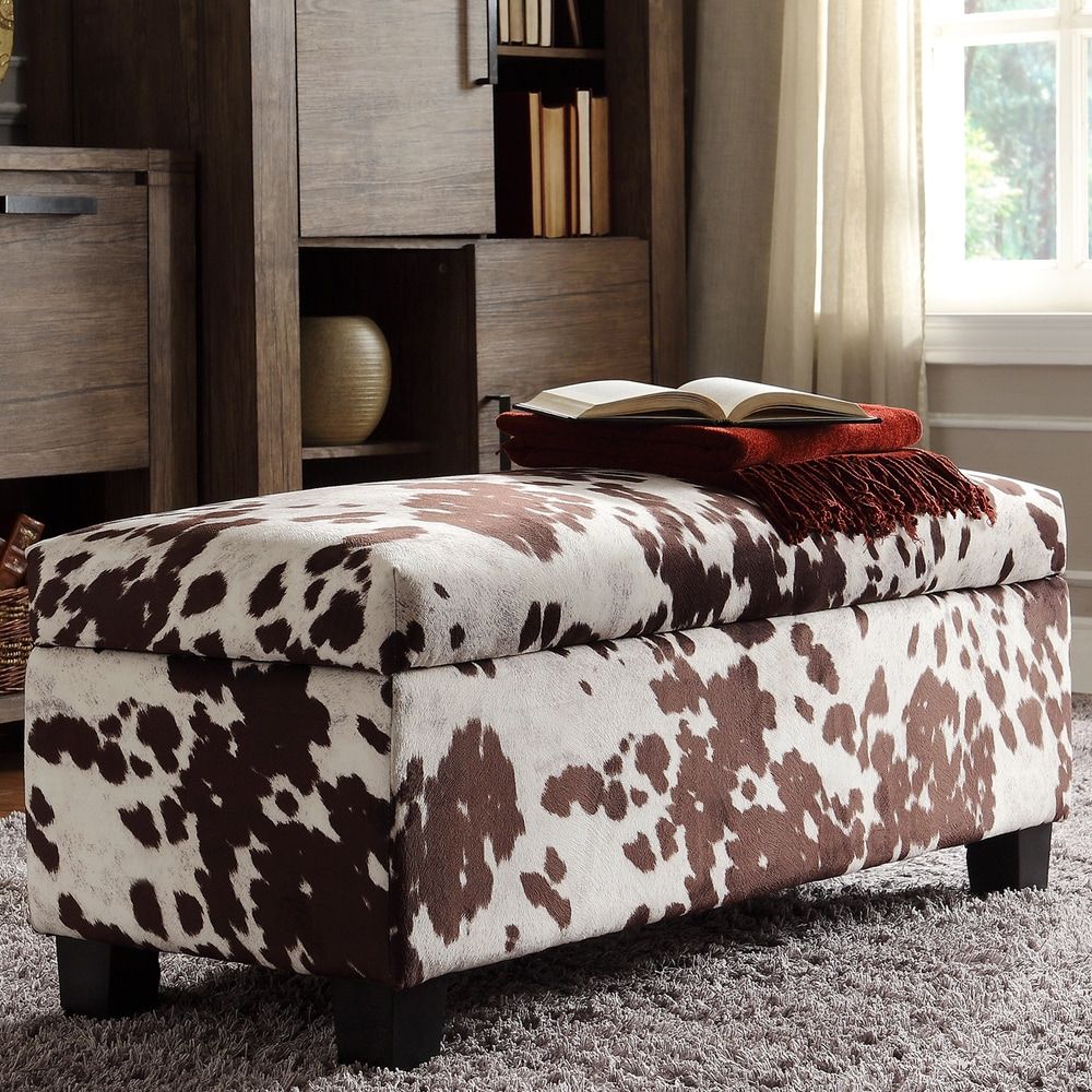 Buy Cowhide Ottomans & Storage Ottomans Online At Overstock | Our Best  Living Room Furniture Deals Regarding White Cow Hide Ottomans (View 9 of 15)