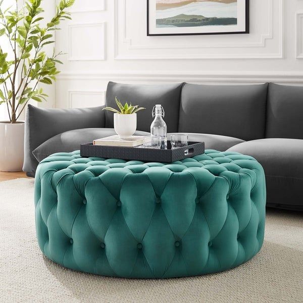 Buy Green Ottomans & Storage Ottomans Online At Overstock | Our Best Living  Room Furniture Deals Within Dark Green Ottomans (View 11 of 15)