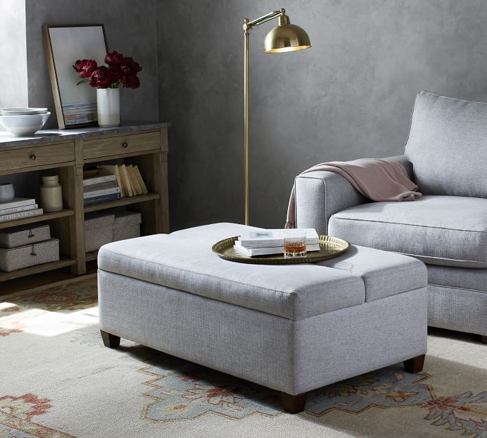 Buy Luna Upholstered Ottoman Sleeper Online | Pottery Barn Uae Throughout Sleeper Ottomans (View 13 of 15)