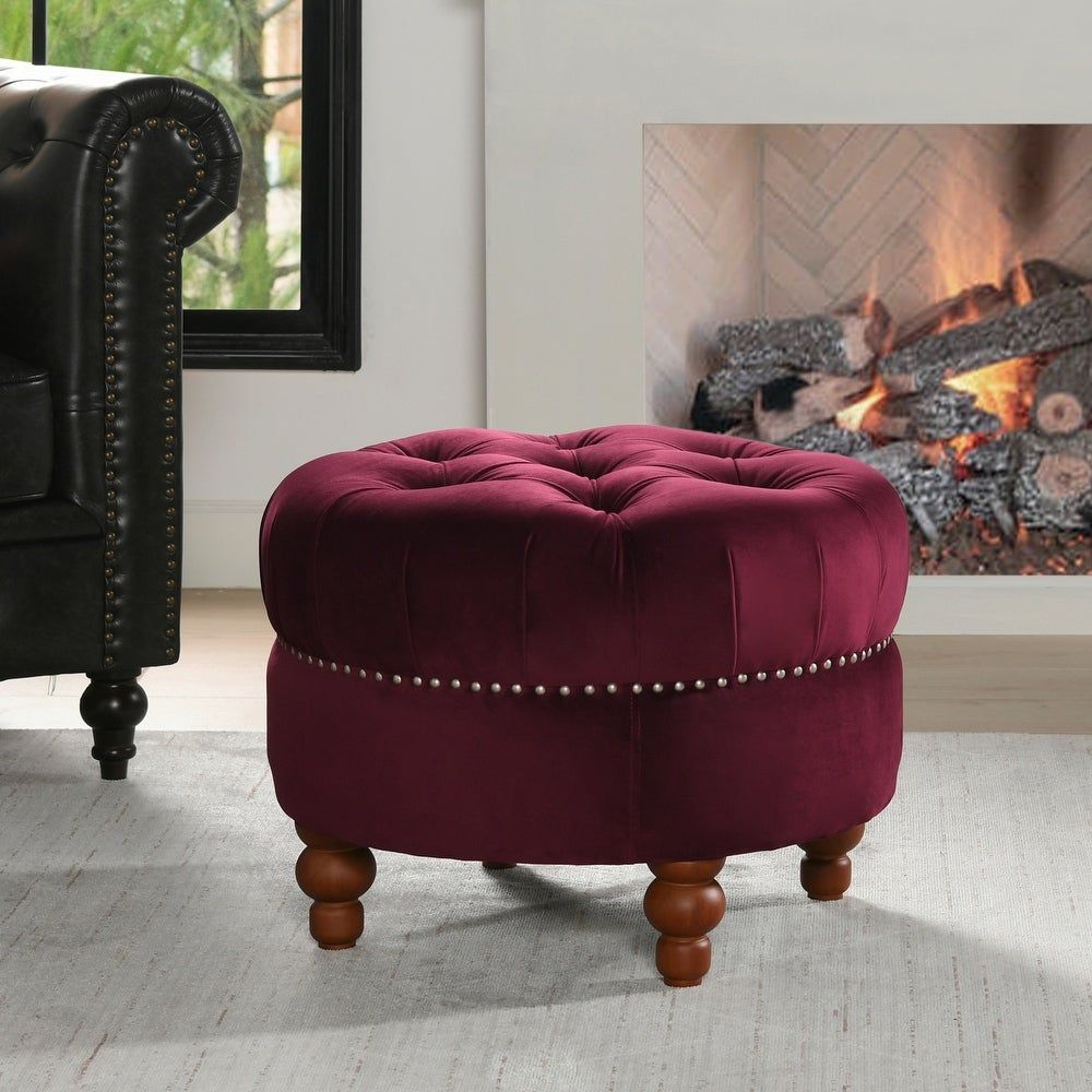 Buy Size Small Burgundy Ottomans & Storage Ottomans Online At Overstock |  Our Best Living Room Furniture Deals For Burgundy Ottomans (View 2 of 15)