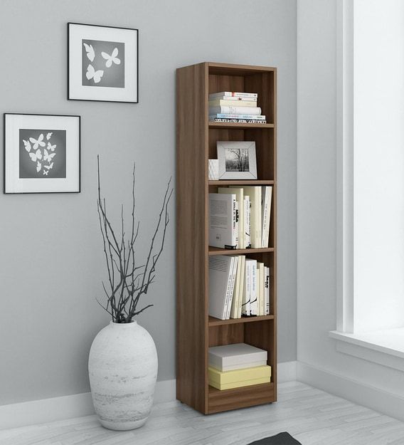 Buy Wakayama 5 Tier Book Shelf In Nut Brown Finishmintwud Online –  Modern Book Shelves – Book Shelves – Furniture – Pepperfry Product Regarding Nut Brown Finish Bookcases (Photo 3 of 15)