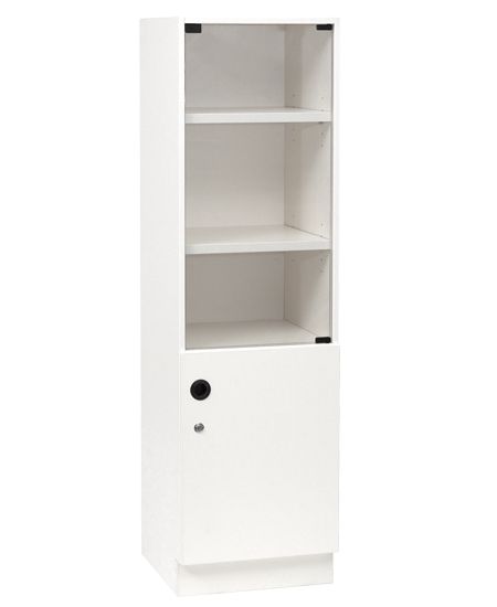 Cabinet Bookcase Glass Single Door | Bookcases | Batger Furniture For Single Door Bookcases (View 1 of 15)