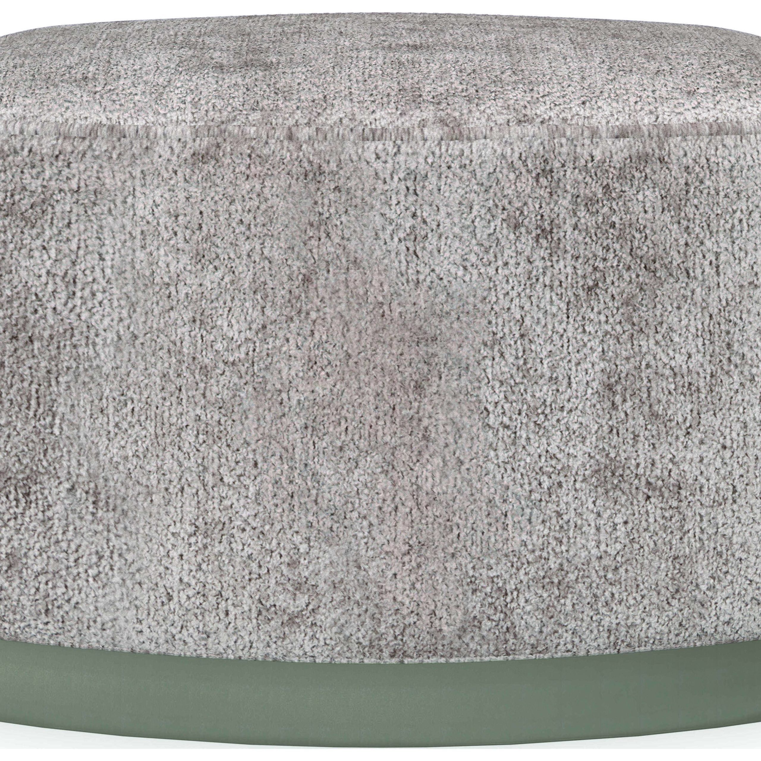 Caracole Upholstery Soft Silver Paint Ottoman | Cacm090018051b For Upholstery Soft Silver Ottomans (View 1 of 15)