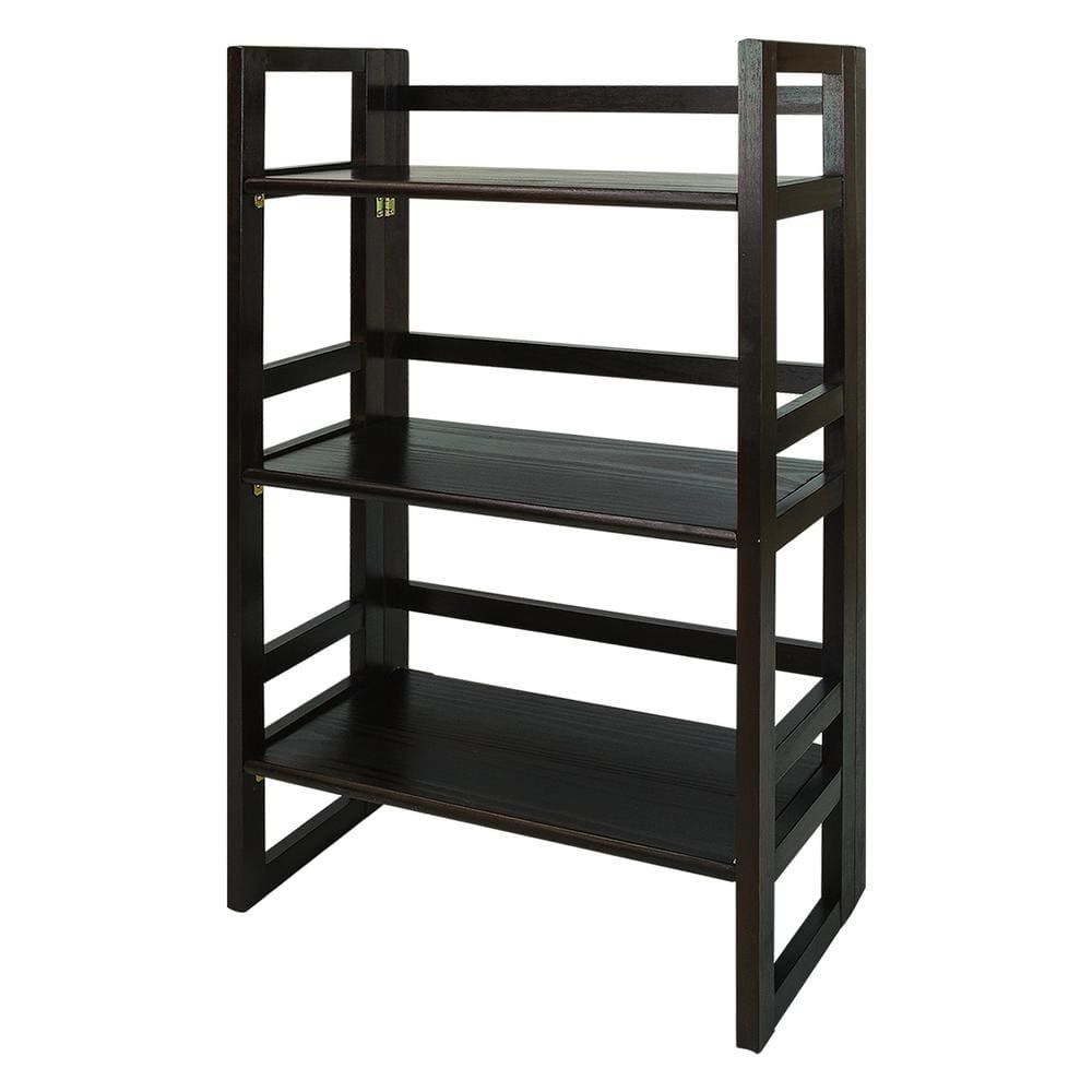 Casual Home 37 In. Natural New Wood 3 Shelf Etagere Bookcase With Open Back  N331 80 – The Home Depot For Natural Steel Bookcases (Photo 8 of 15)