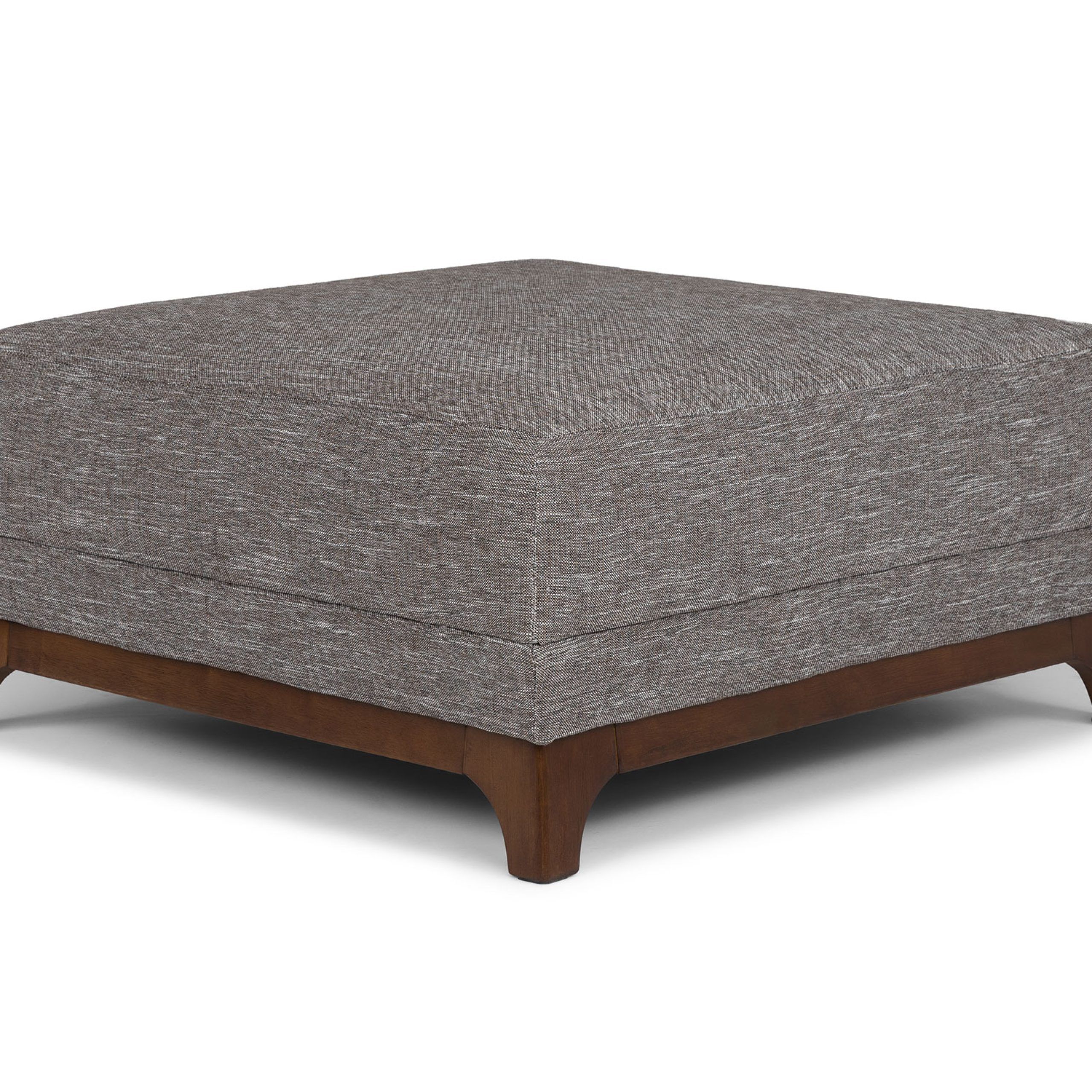 Ceni Walnut & Volcanic Gray Fabric Ottoman | Article In Gray Ottomans (View 4 of 15)