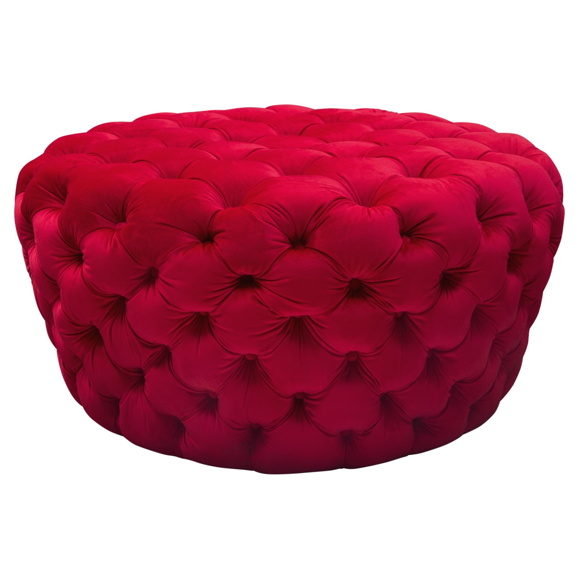 Claire Velvet Ottoman (red) • Lux Lounge Efr (888) 247 4411 In Velvet Ottomans (View 12 of 15)