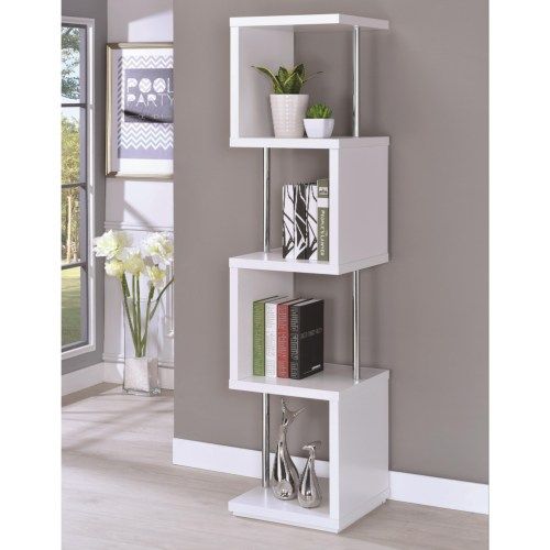 Coaster – 801418 – Bookcases Modern Four Tier Bookcase 801418 | Reese  Warehouse In Four Tier Bookcases (Photo 4 of 15)