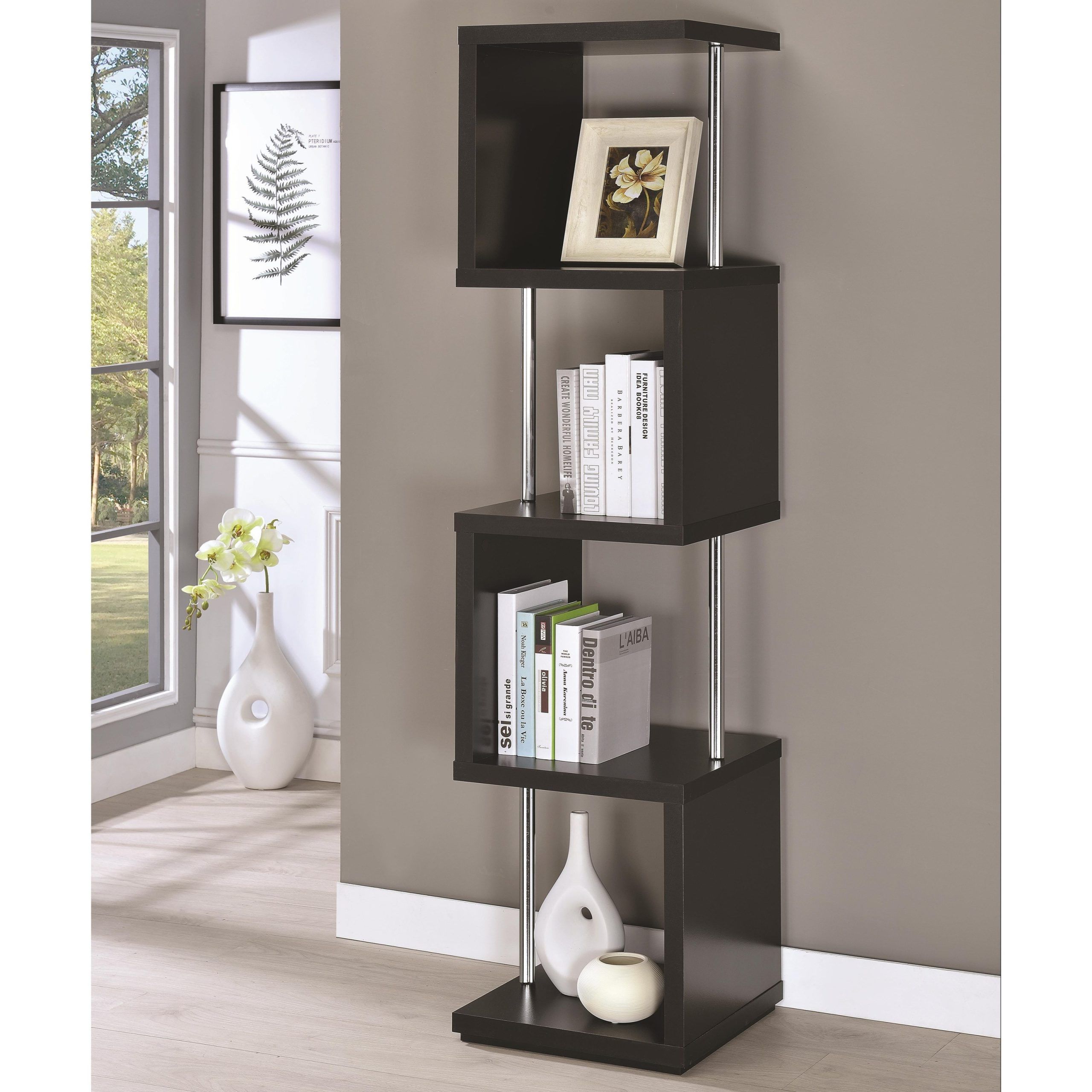 Coaster Bookcases Modern Four Tier Bookcase | A1 Furniture & Mattress |  Open Bookcases For Four Tier Bookcases (Photo 3 of 15)