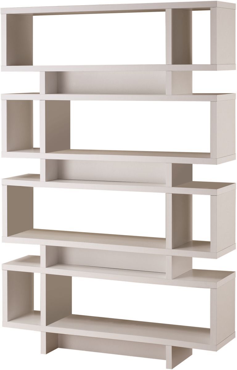 Coaster® White 4 Tier Open Back Bookcase | Furniture Time Within Four Tier Bookcases (View 10 of 15)