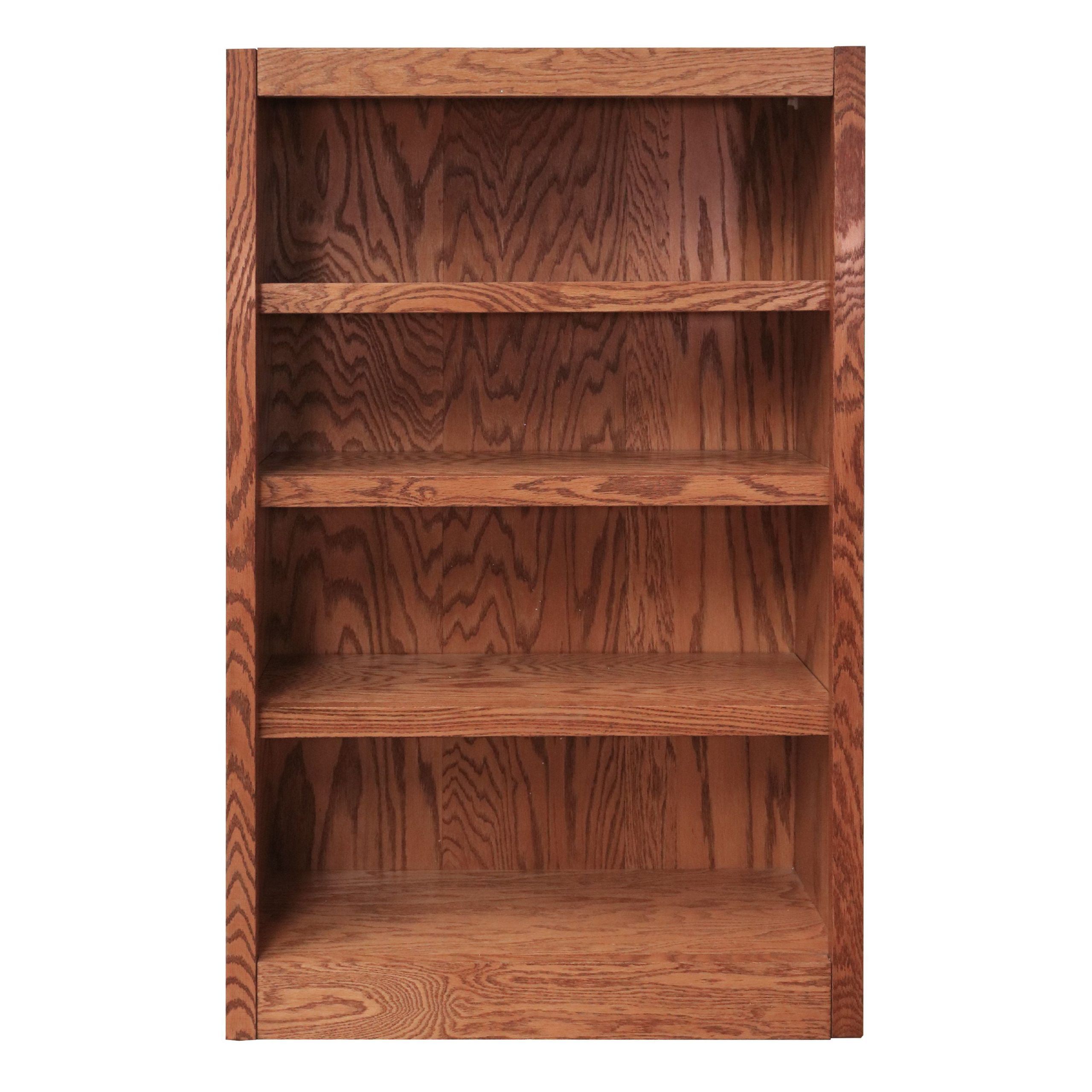 Concepts In Wood 4 Shelf Wood Bookcase, 48 Inch Tall – Oak Finish –  Walmart Inside 48 Inch Bookcases (View 15 of 15)