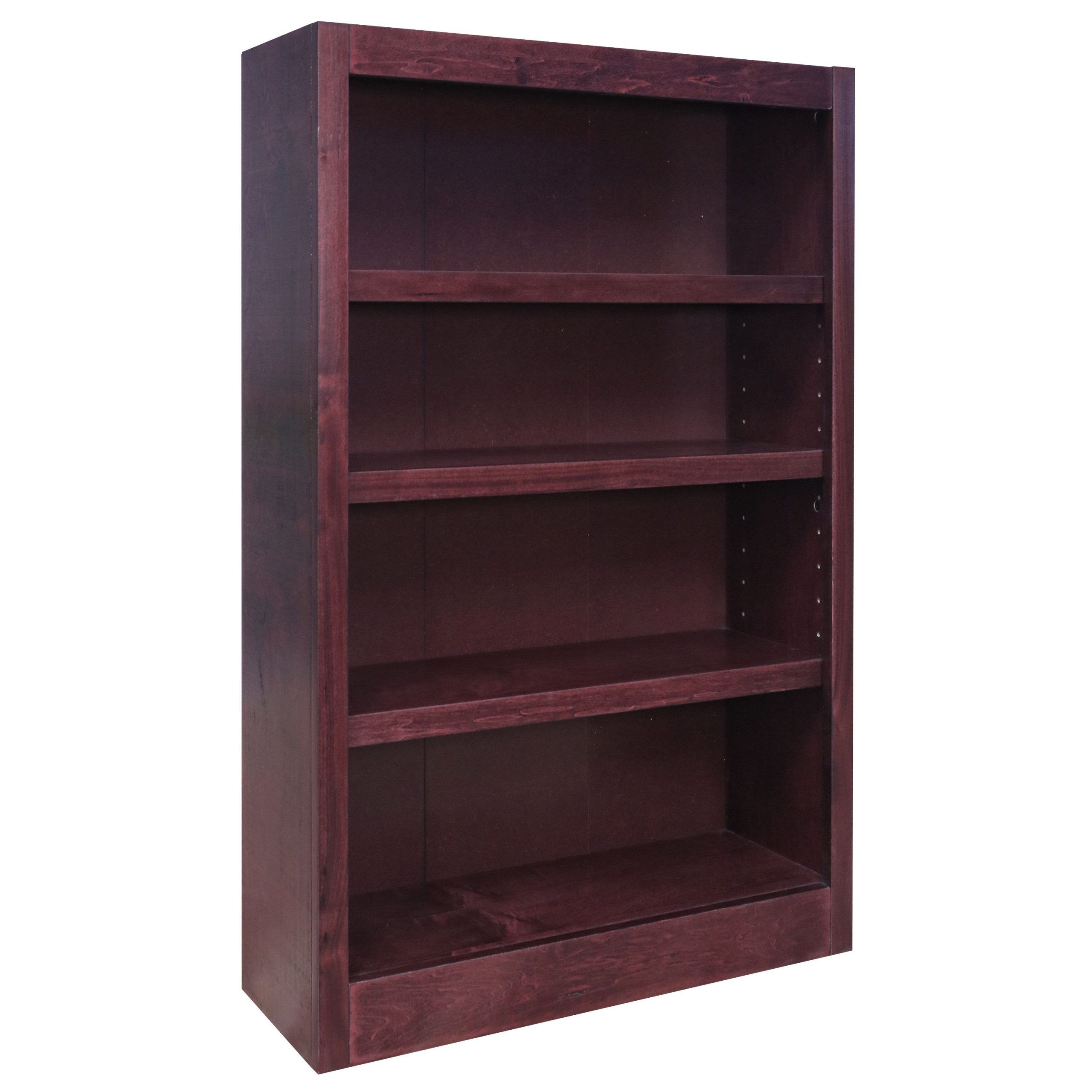 Concepts In Wood 4 Shelf Wood Bookcase, 48 Inch Tall – Oak Finish –  Walmart With Regard To 48 Inch Bookcases (View 10 of 15)