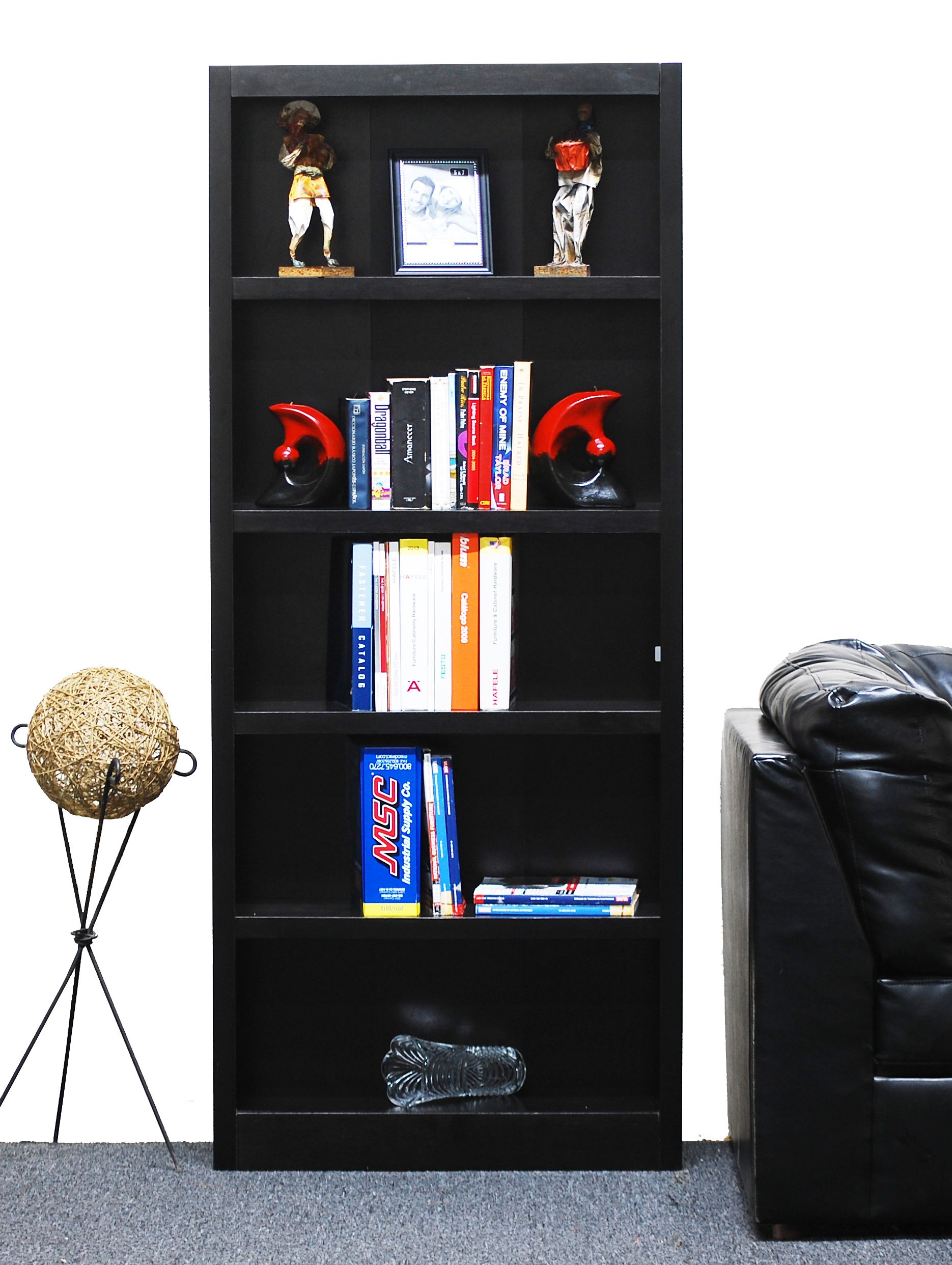 Concepts In Wood 5 Shelf Wood Bookcase, 72 Inch Tall – Espresso Finish –  Walmart With 72 Inch Bookcases (View 1 of 15)